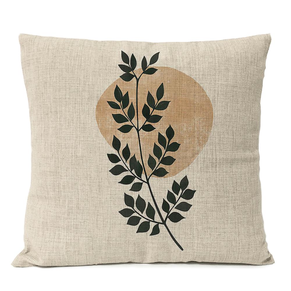 Nordic Home Decor Boho Geometric Pillow Cover Leaf Monstera Rainbow Sun Throw Pillow Case Art Simple Decorative Sofa Cushion