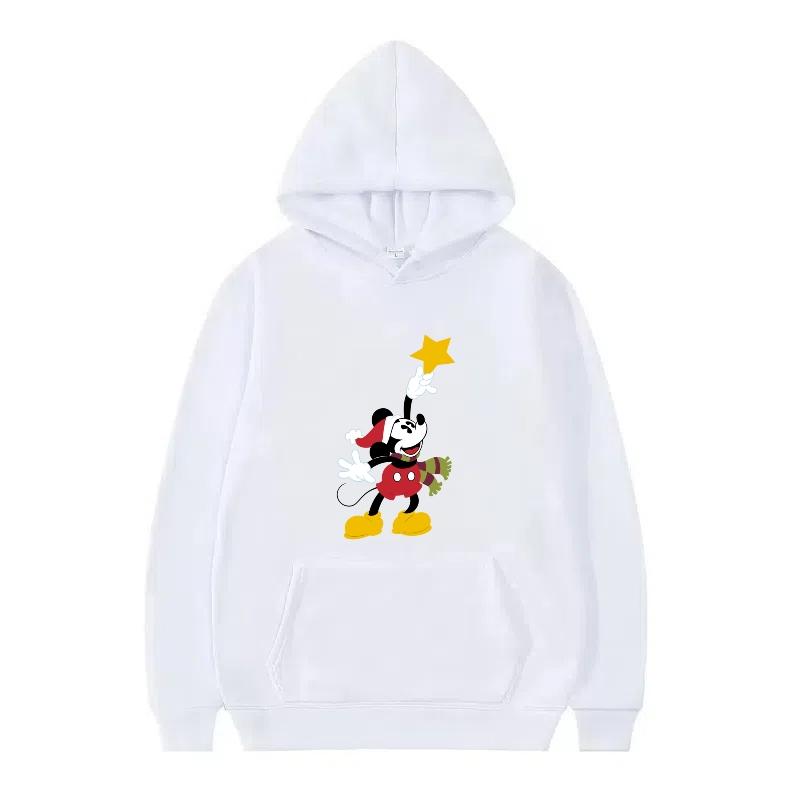 Disney Mickey Mouse Pattern Woman Fleece Sporty Loose Grey Winter Tops Clothing Pullovers Ladies Cheap Hoodies Men Sweatshirts