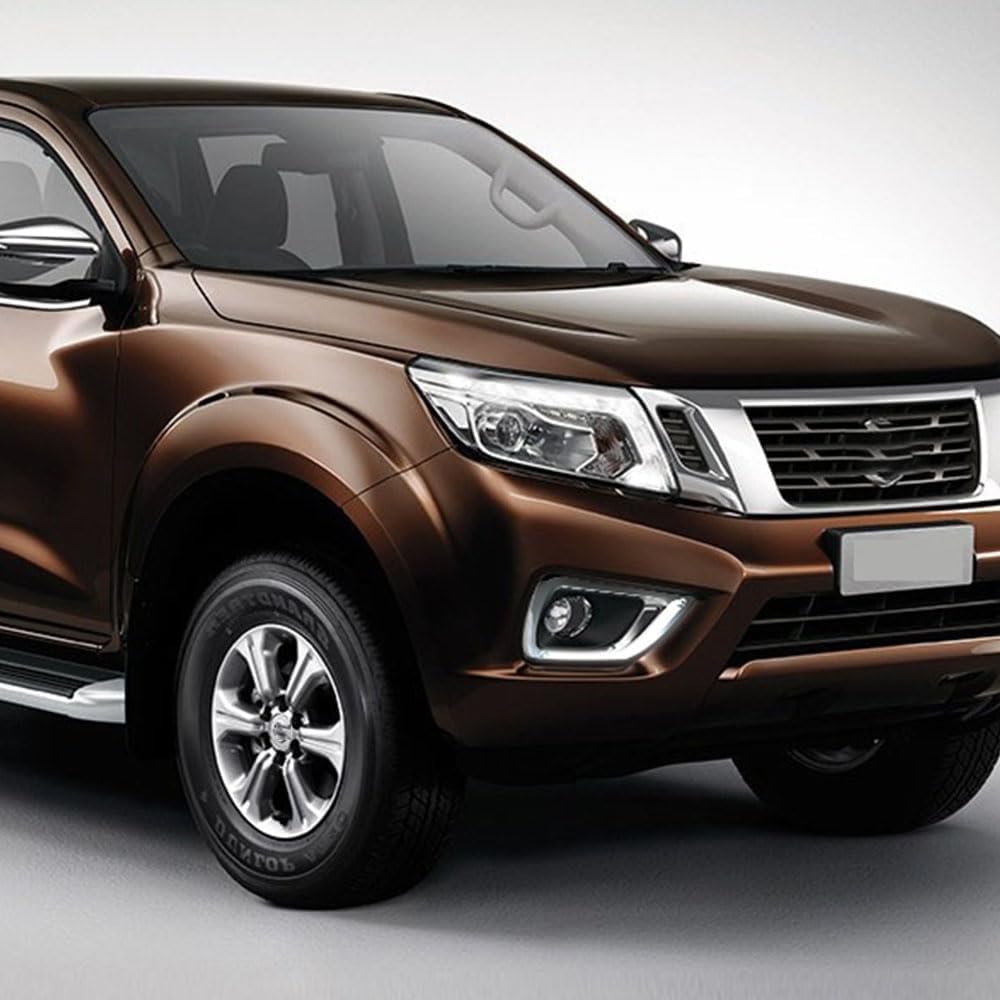 BAKUGO 2Pcs Car LED Daytime Running Light Turn Signal Light DRL Fog Lamp for Nissan Navara NP300 2015 2016 2017 2018 2019,White,