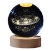 3D Galaxy Crystal Ball Lamp Lasers Engraving Night Light with Wooden Base for Bedroom Decor,