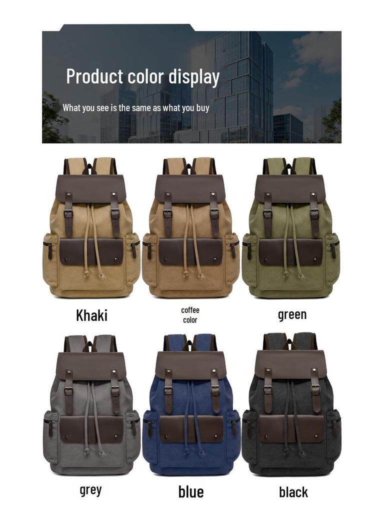 Men's Canvas Trend Large Capacity Casual Backpack