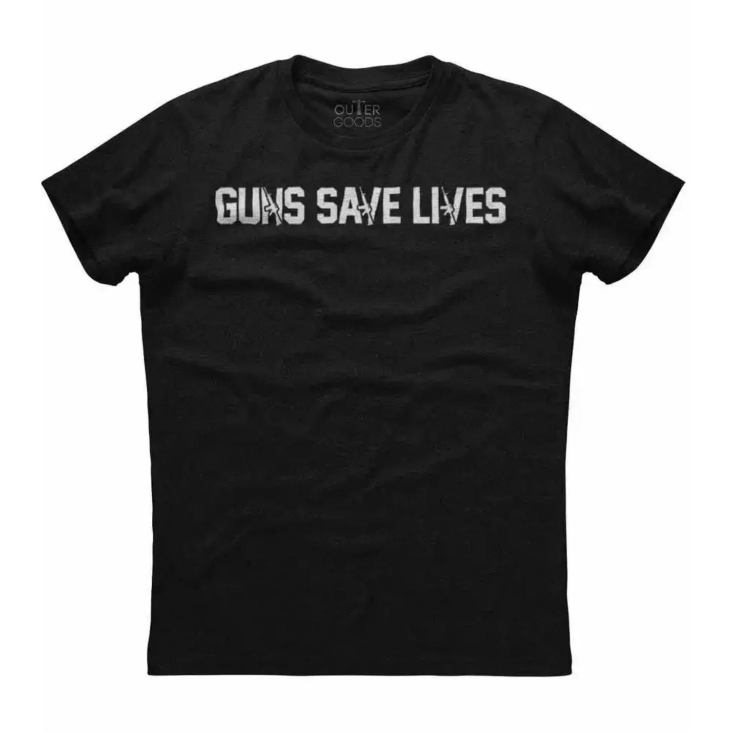

Guns Save Lives, Gun Owner Patriotic T-Shirt 100% Cotton O-Neck Summer Short Sleeve Casual Mens T-shirt Size S-3XL S чёрный