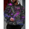 Fashionable Men's Unique Printed Hoodie - Comfortable Polyester, Perfect for Fall and Winter | Casual Warm Pullover