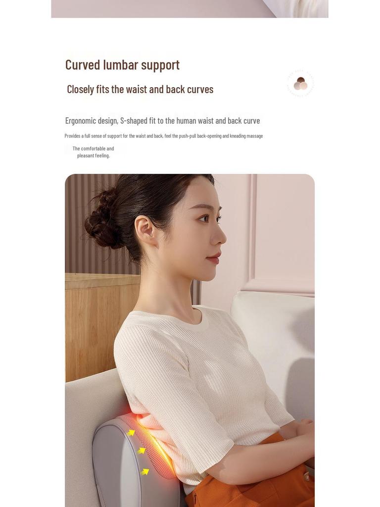 Oakes Multifunctional Electric Massage Pillow for Neck, Shoulders, Waist, and Back