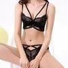 Eleganter Spitzen-Übergrößen-Push-up-BH-Set - Dünn, ohne Schwamm, Anti-Hänge-Effekt für einen schlanken Look