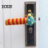 Christmas Door Handle Covers Knitted Doorknob Covers, Santa Reindeer Decor, Anti?Slip Protector Sleeves, Thermal for Winter Cushion Pads,