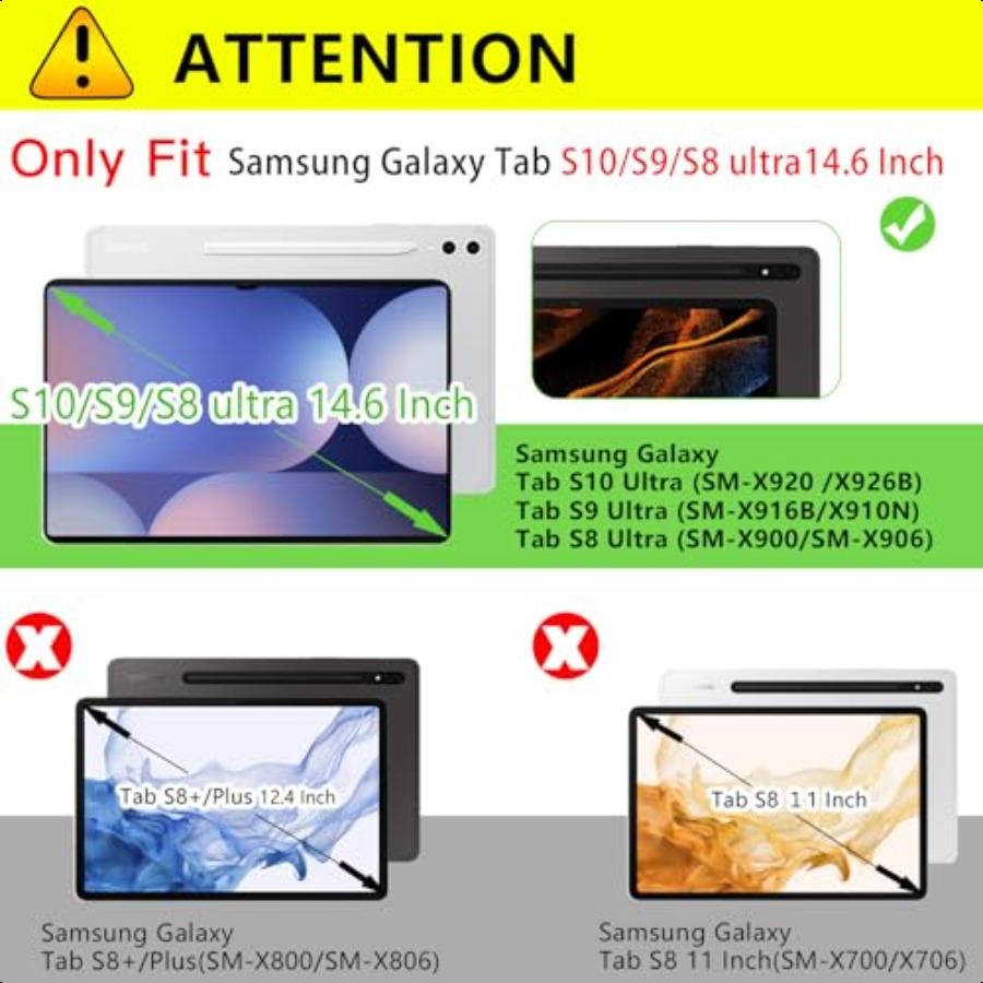 

2 шт. Защитная пленка для экрана для Samsung Galaxy Tab S10 Ultra Tab S9 Ultra Tab S8 Ultra 14,6 дюйма 2025 2025 Высокое разрешение Закаленное United States