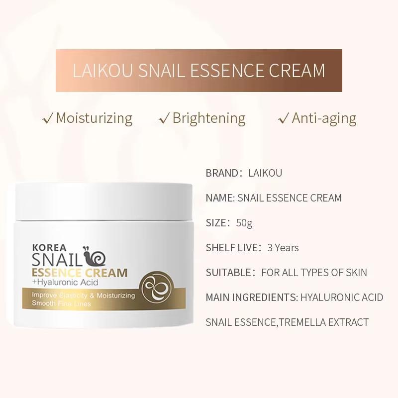 Schnecken-Anti-Aging-Creme, Kollagen, feuchtigkeitsspendend, nährend, repariert beschädigtes Gesicht, strafft, glatt, strahlend, aufhellend, Hautpflege, Tagescreme