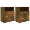 Day and Night - Day and Night Nightstands 2 Pcs Smoked Oak Color 50x32x60 Cm