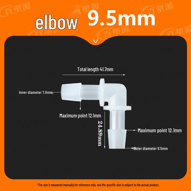 Plastic Elbow Hose Connector 90° Barb for Fish Tank Water Pipe