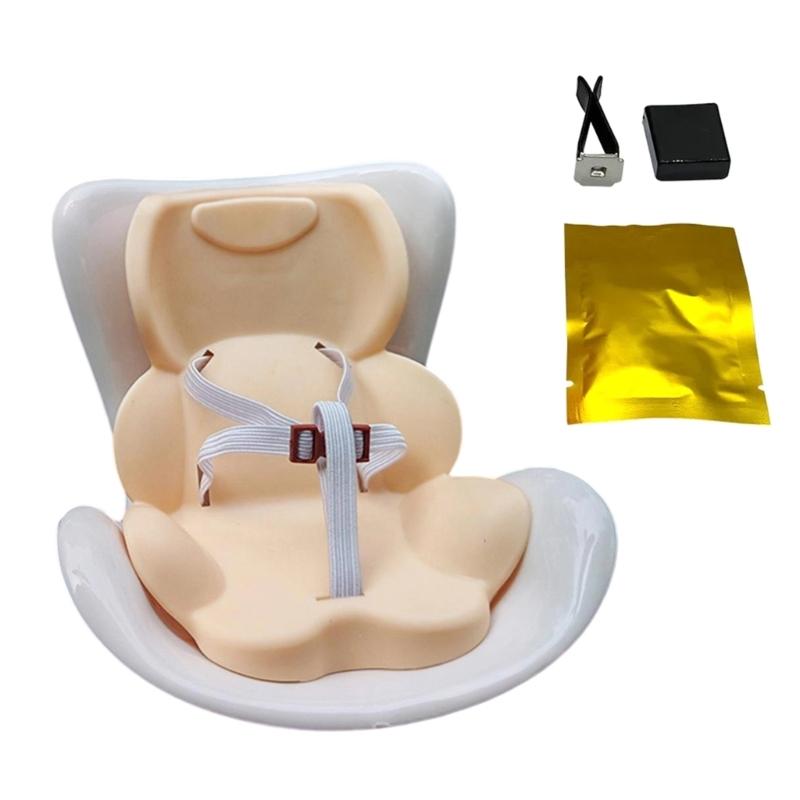 

Mini Car Seat for Plush Toy Display with Adjustable Safety Belt and Air Freshener Holder Securely Attaches to Auto Vent