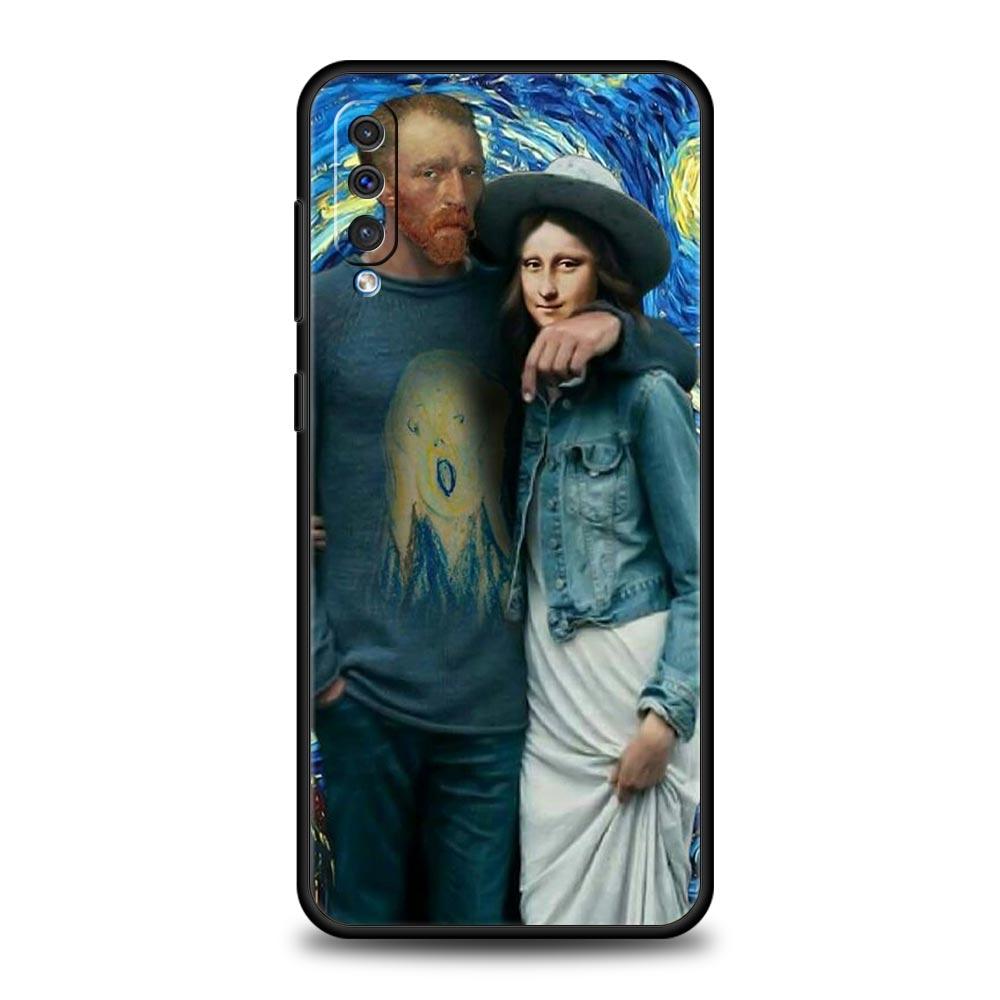 Handyhülle für Samsung Galaxy A52 A14 A50 A70 A10S A30 A40 A20S A20E A02S A12 A22 A32 5G A04s Mona Lisa Van Gogh Öl Kunst Hülle