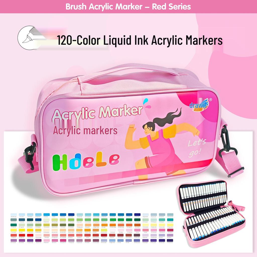 Huideler 639 Soft Tip Acrylic Marker Pen - 240 Colors for Student Art & Graffiti