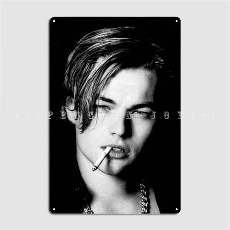 

Леонардо Ді Капріо Постер Металева Табличка Клуб Паб Гараж Ретро Таблички Бляшана Вивіска Постери 20x30cm（7.8x11.8inch）