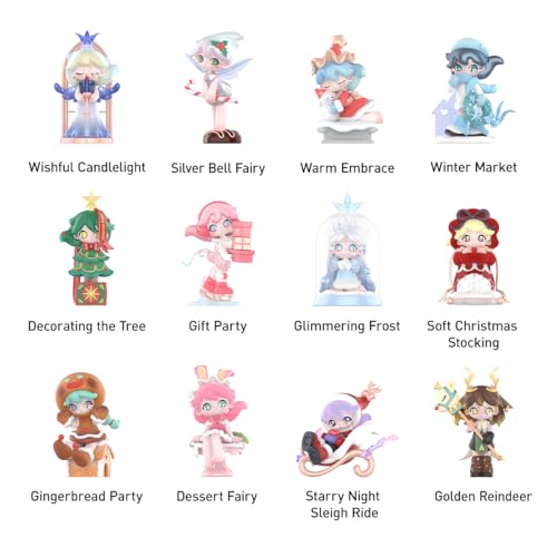 POP MART AZURA Warm Christmas Series [Assorted Box of 12] Pop Mart Gachapon Blind Box Figures, Plastic Models, Premium Toys, PVC Soft Vinyl, Original