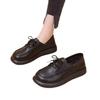Small Leather Shoes Women's 2025 Spring New Lace Up Single Shoes Women's Flat Shoes