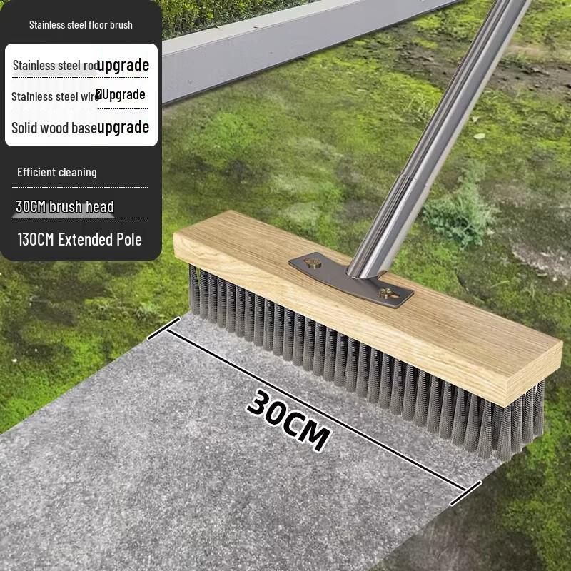 Long Handle Stainless Steel Wire Floor Scrub Brush