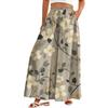 Women's Palazzo Pants Boho Floral Wide Leg Trousers Summer Beach High Waisted Flowy Pants With Pockets