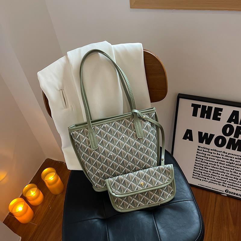 New style fashion dog tooth shopping bag large capacity tote bag shoulder handbag women's bag