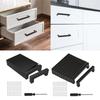 96/128mm Modern Drawer Handles Strong & Convenient Metal Handles Contemporary Black Furniture Handles for Household