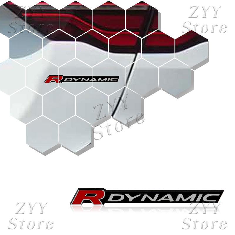Emblema Logo Metallo 3D R Dynamic per Auto Badge Adesivi per Portellone Posteriore
