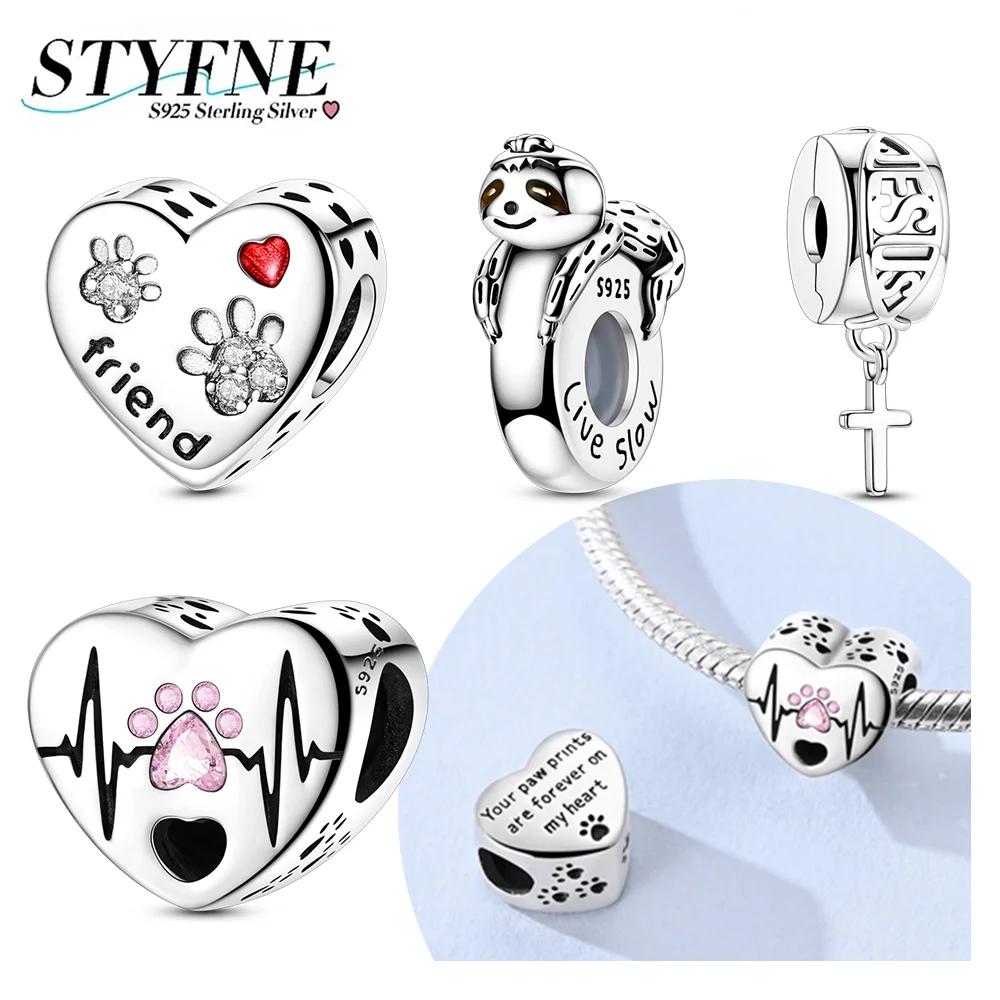 Charms Plata Originales Cute Claw Sloth Beads For Charms Copper Fashion Bracelet Beads Jewellery Creating Women'S Gift Idea