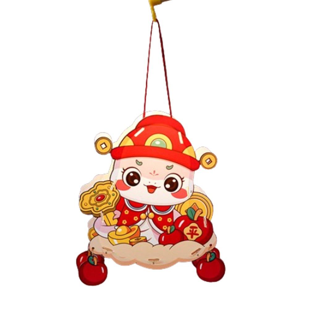 Traditional Chinese Snake Year Portable Lantern PVC New Year Luminous Lantern Spring Festival