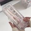 Double-layer Pencil Case Transparent Pen Box Simple Stationery Organizer  Student