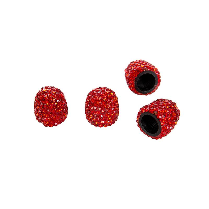 4 Pcs Diamond Valve Stem Caps Crystal Rhinestone  Universal Car Tire Valve Caps Diamond Shining Dustproof Caps Car Accessories