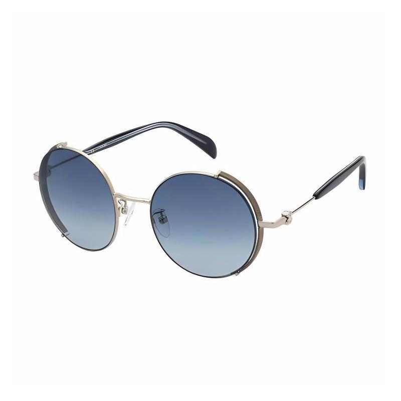 Tous Full Rim Design Acetate Round Sunglasses Women's Silver STO440520SNA
