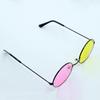 Spamton Deltarune Cosplay Glasses, Anime Boss Plush Yellow Pink Mixed Color Round Frame Sunglasses Cos Prop Halloween