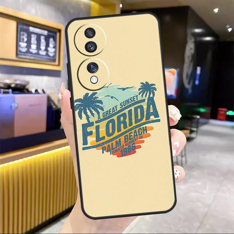 Palms Beach Surf For Honor Magic 5 6 7 8 Pro Case For Honor Win RT 50 70 90 200 400 Lite X8c X8b X9b X9c X9d
