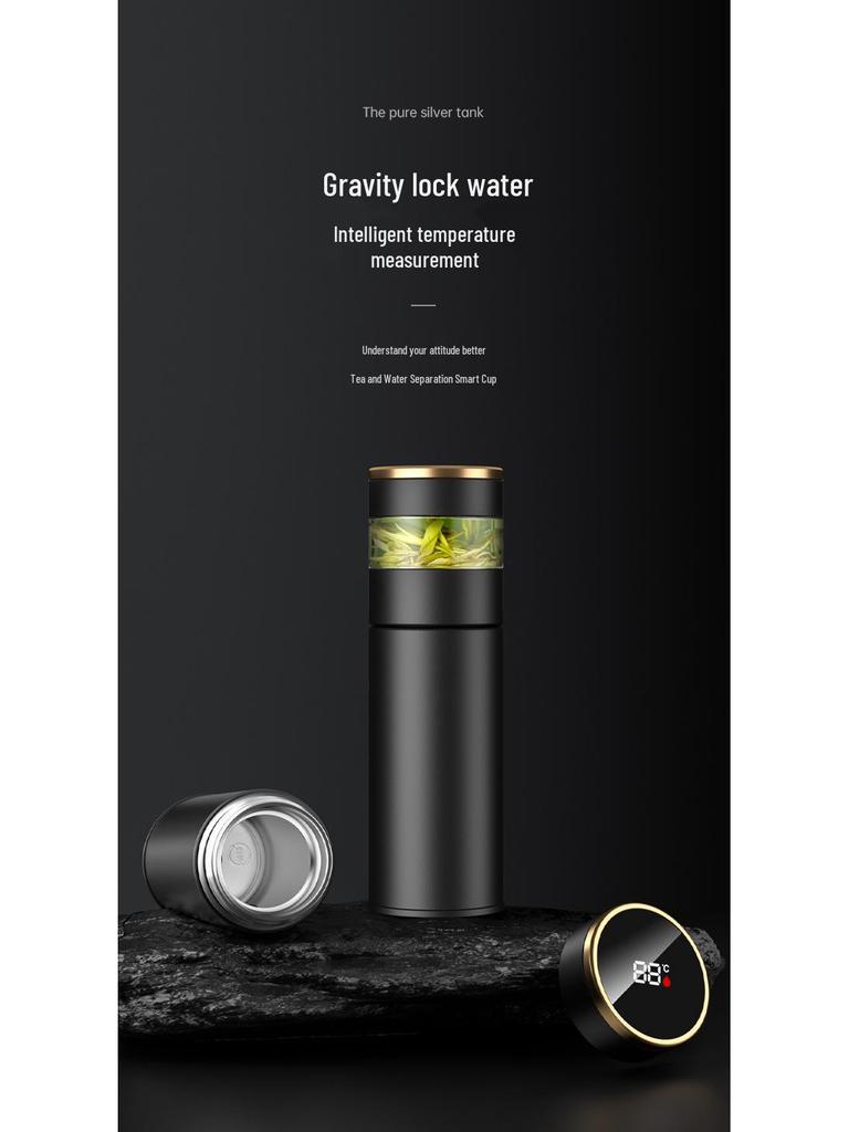 316 Stainless Steel Smart Insulated Cup with Temperature Display & Tea Infuser - Ideal Business Gift