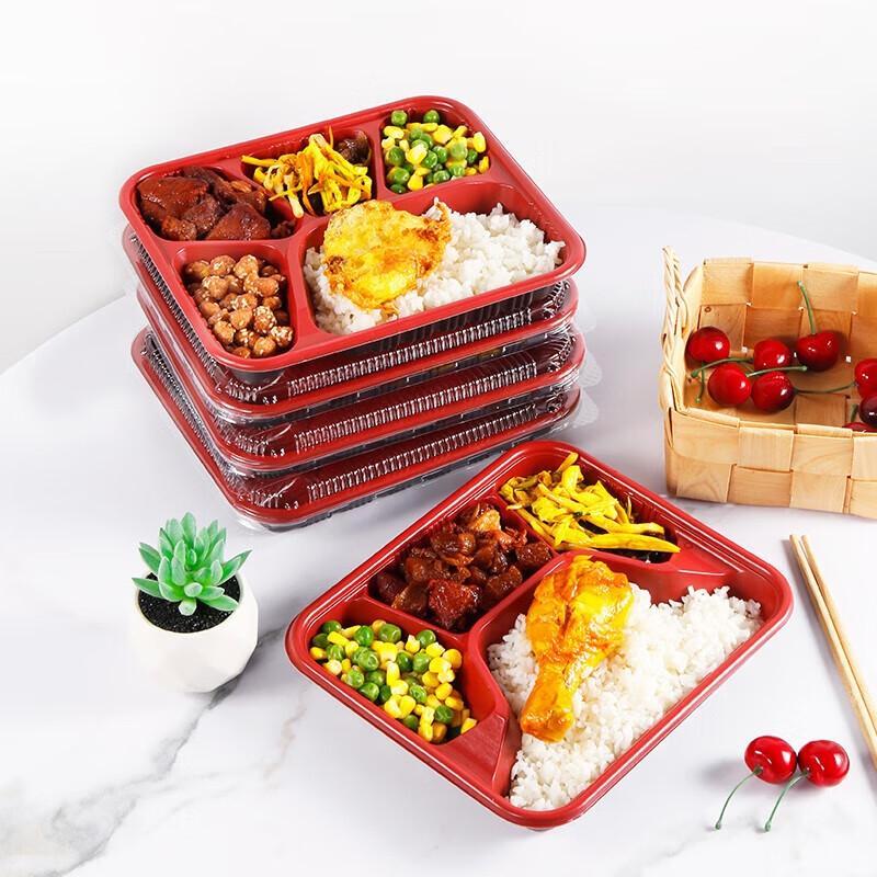 JINGRUIXIANG Disposable 4-Compartment Meal Prep Containers