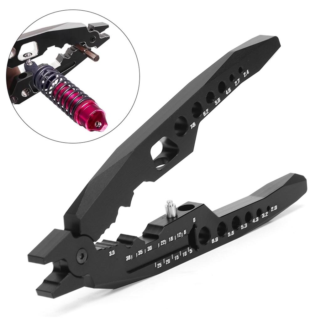 Multifunction Shocks Struts Damper Pliers Ball Head Pliers Clip Fit for Traxxas HSP Car(Black )
