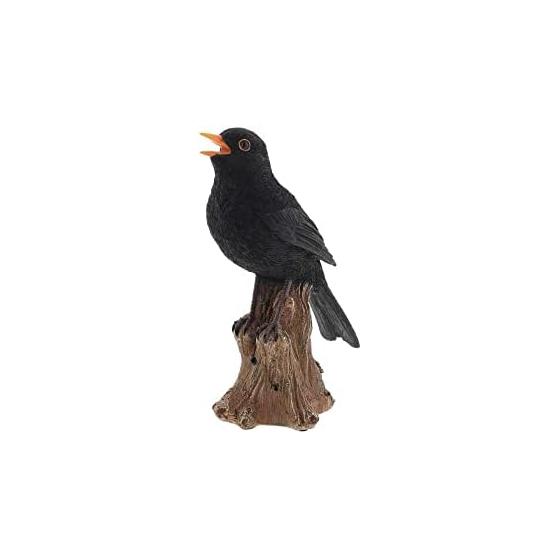 A Small Bird Garden Ornament That Is So Realistic That It Will Blow Your mind.Blackbird 8.5 X 14 X Height 21cm.Singing Bird with sound.Light sensor.A