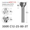 KM12 Right-Angle Milling Arbor with R0.8 Cutter Head, C20 Straight Shank, and C16 R5 Head for Turret Milling Machine