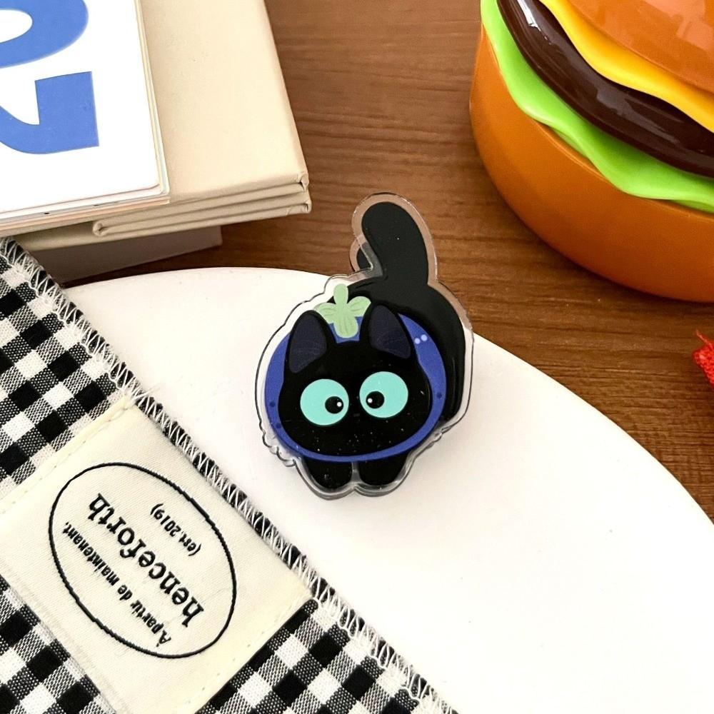 8pcs Fresh Keeping Black Cat Bag Clips Moisture-proof Kitchen Seal Clips  Seasoning Bags