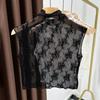 Elegant Mesh Base Layer Top Gauzy Detachable False Collar Fake Lace Floral Collar  Casual