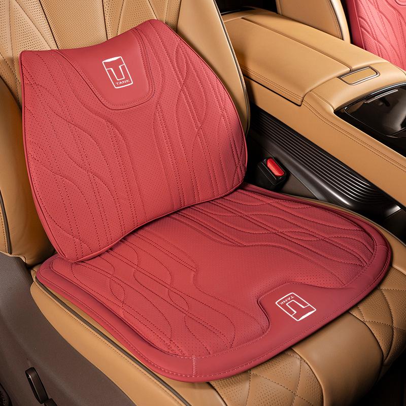 All-Season Car Interior Set: Fits Tank 300 Headrests & Tank 500 Seat Cushions, Includes Lumbar Supports, One-Piece Breathable Design.