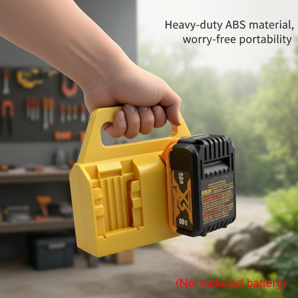 1-Slot Battery Holder Compatible with for Dewalt 11V/18V Batteries,Portable Battery Holder with Handle for Storage and Transport