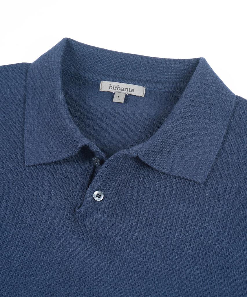 BIRBANTE Soft Washable Collared Knit - Retro Blue