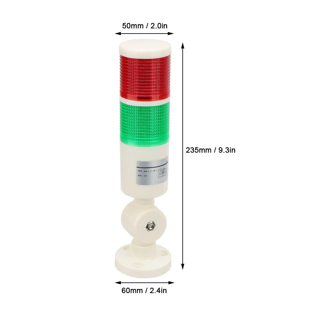Red /Green CNC Machine Warning LED Indicator Alarm Signal Light 24VDC