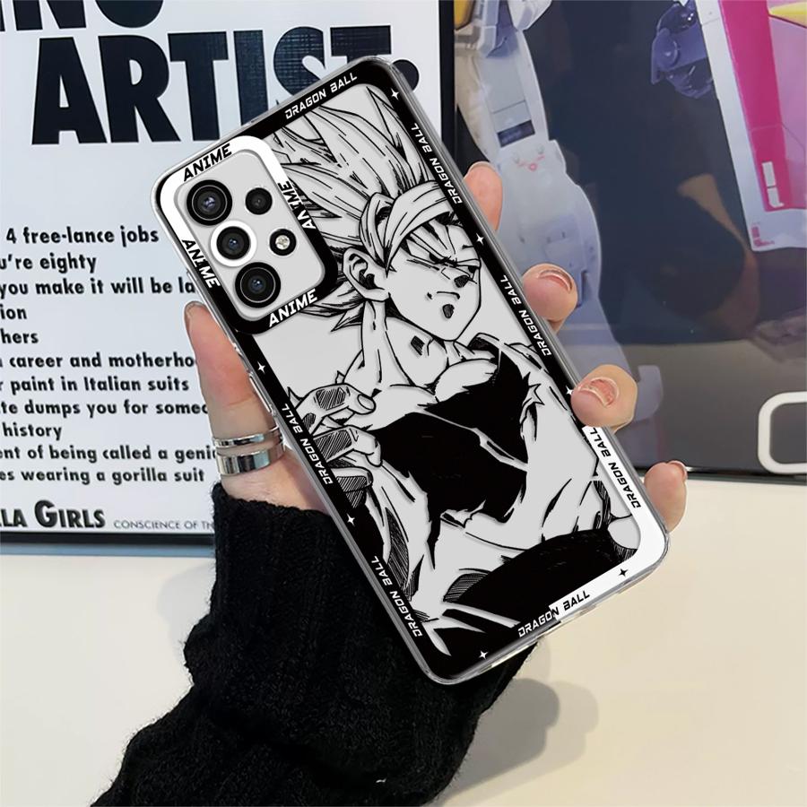 Dragon Ball Cool Vegeta Case for Samsung Galaxy A50 A72 A31 A16 A17 A52s A52 A12 A32 A71 A51 A21s Clear Phone Cover