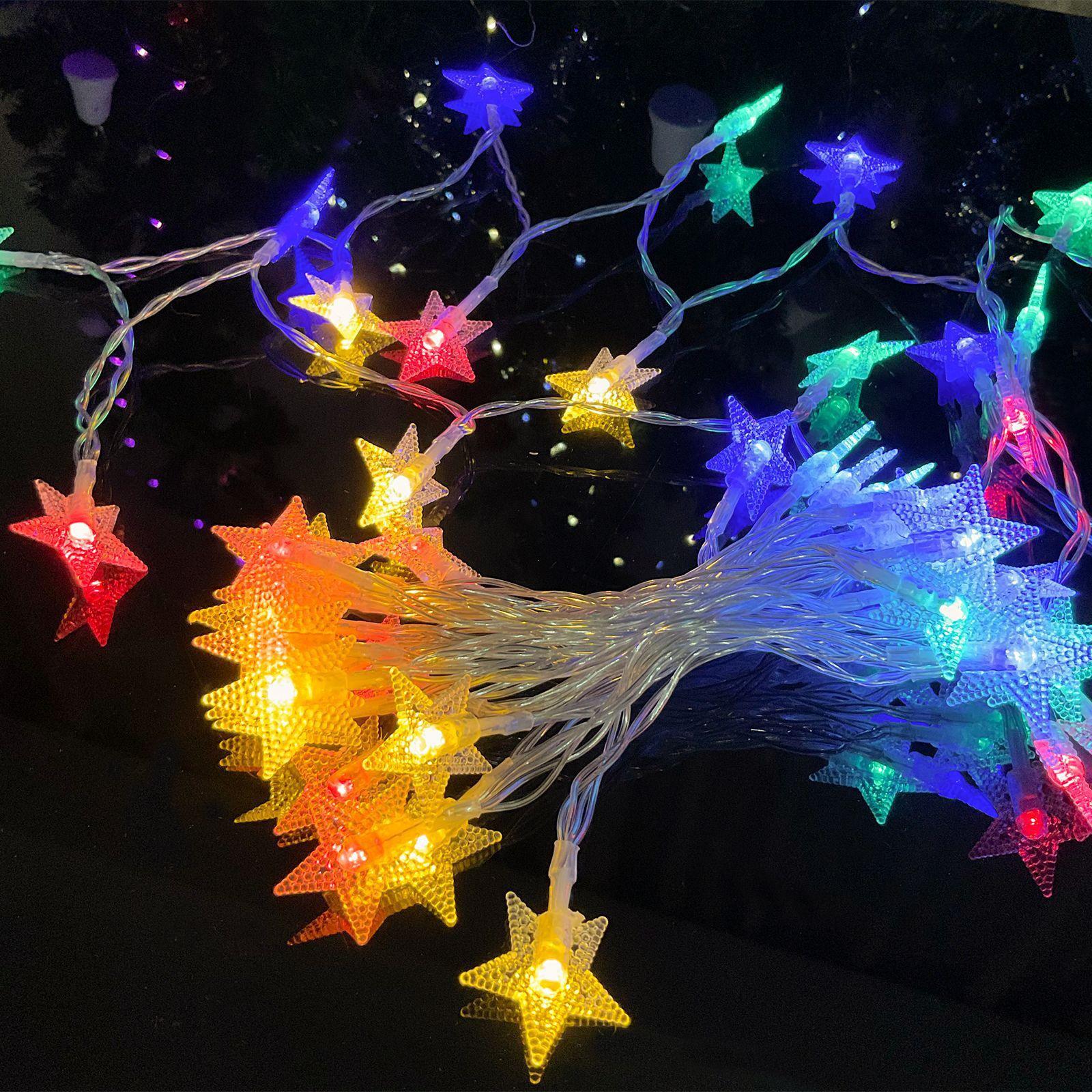 LED Christmas Colorful Bubble Ball & Star String Lights with Remote & USB/3AA Power Options 5m 50 LED Remote USB