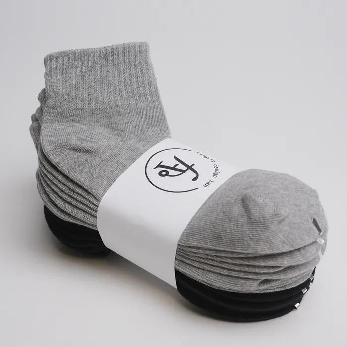 Flap F Women's Plain Mid-Calf Sneaker Socks 2-Color Mix 10 Pairs