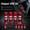 4PCS Tire Valve Stem Caps Universal Aluminum Alloy Hex Grip Dustproof Covers for Cars Motorcycles and Bicycle Wheels Valve Stems 1