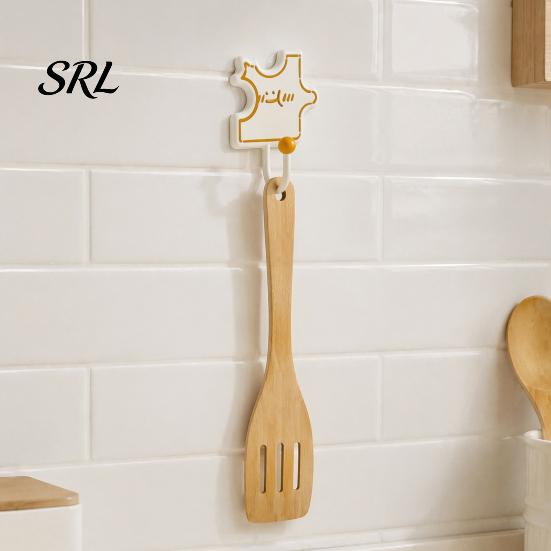 Decorative Hooks for Hanging Spatulas Cartoon Puzzle Key Hook, Heavy Duty Traceless Plastic Wall Hanger, Hangers Space Saving Self Adhesive