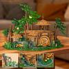 1854PCS Light-up Forest Castle Building Model MOC Building Blocks Toy Set, Toy Ornament, Educational Toy, Kids Birthday Gift