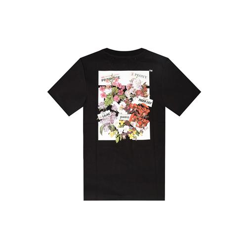 OFF WHITE SS19 Drop Shoulder Ärmel T-Shirt Damen Schwarz OWAA029R187700091088